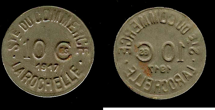 La Rochelle (Charente-Maritime) 10 centimes 1917 aEF